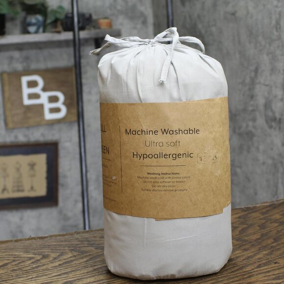 NWT Ienjoy Home Premium Ultra Soft Duvet Cover 3-Piece Set Light Gray Queen/Full - Picture 4 of 6